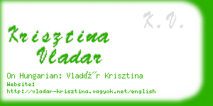 krisztina vladar business card